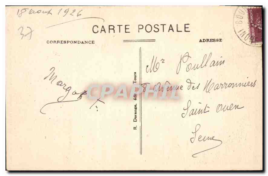 CPA Langeais Le Chateau Anne de Bretagne en priere  — Rückseite
