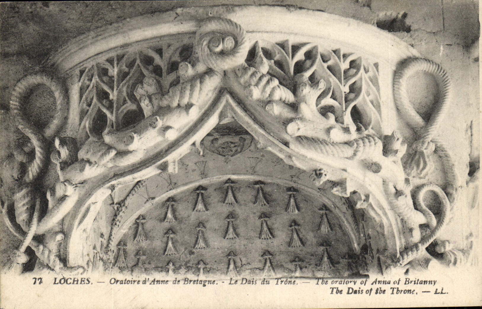 CPA Loches Oratoire d'Anne de Bretagne Le Dais du Trone 