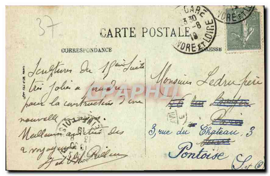 CPA Loches Oratoire d'Anne de Bretagne Le Dais du Trone  — Rückseite