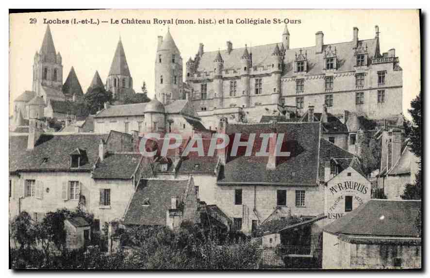 CPA Loches Le Chateau Royal et la Collegiale St Ours 