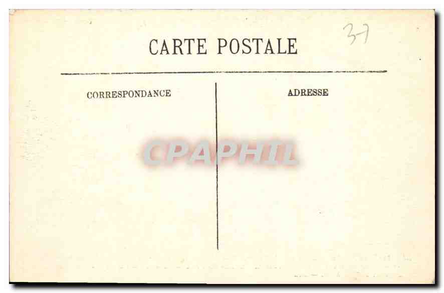 CPA Loches Vue generale vers le Chateau Royal  — Rückseite
