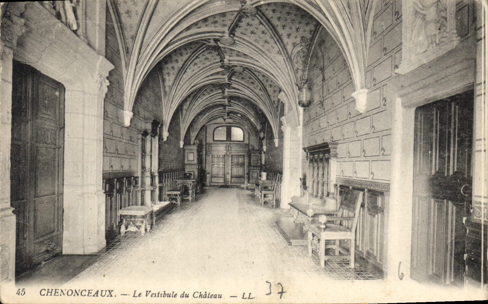 CPA Chenonceaux Le Vestibule du Chateau 
