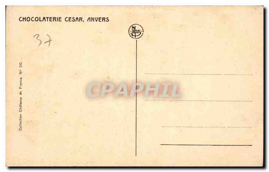 CPA Chateaux de la Loire Chateau d'Azay le Rideau pres Tours  — Verso