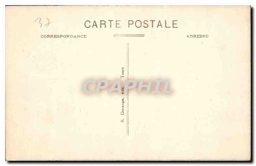CPA Amboise Le château Cheminee de la Salle des Etats — Rückseite