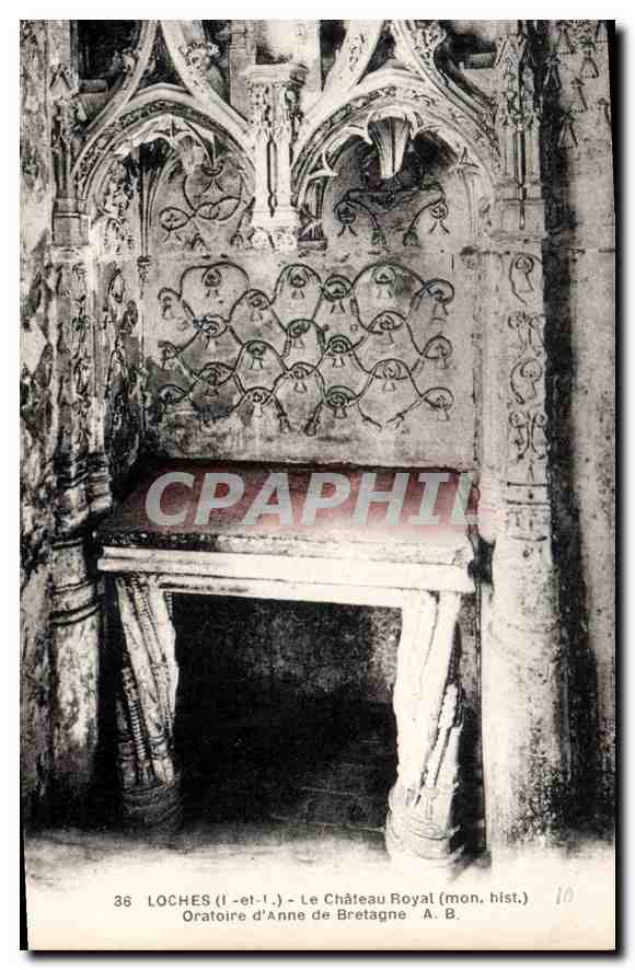 CPA Loches Le Chateau Royal Oratoire d'Anne de Bretagne 