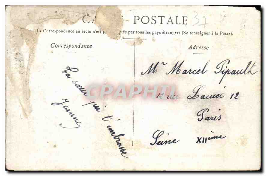 CPA Chateau de Chenonceaux Entree Principale  — Rückseite