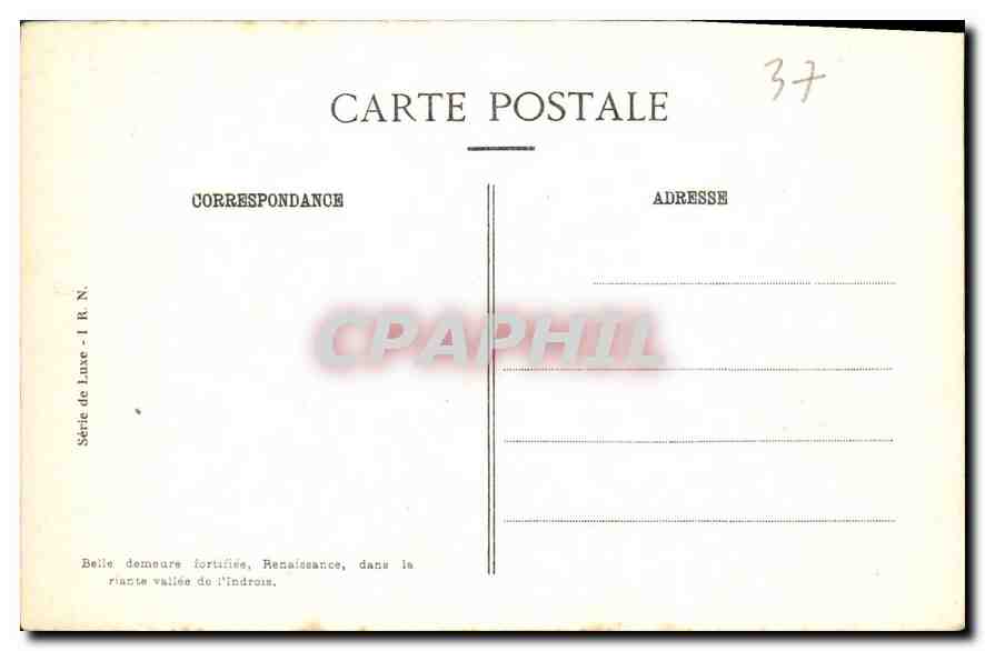 CPA Le Chateau de Montresor  — Rückseite