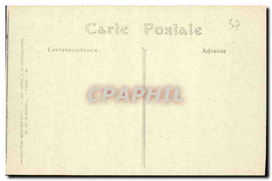 CPA Azay le Rideau Chateau National  — Verso