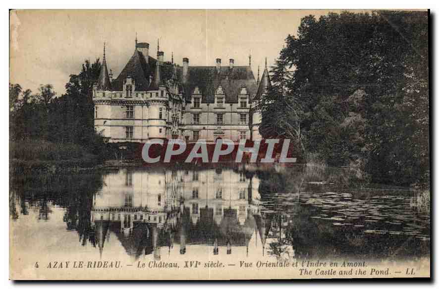 CPA Azay le Rideau Le Chateau XVI siecle Vue Orientale et l'Indre en Amont 
