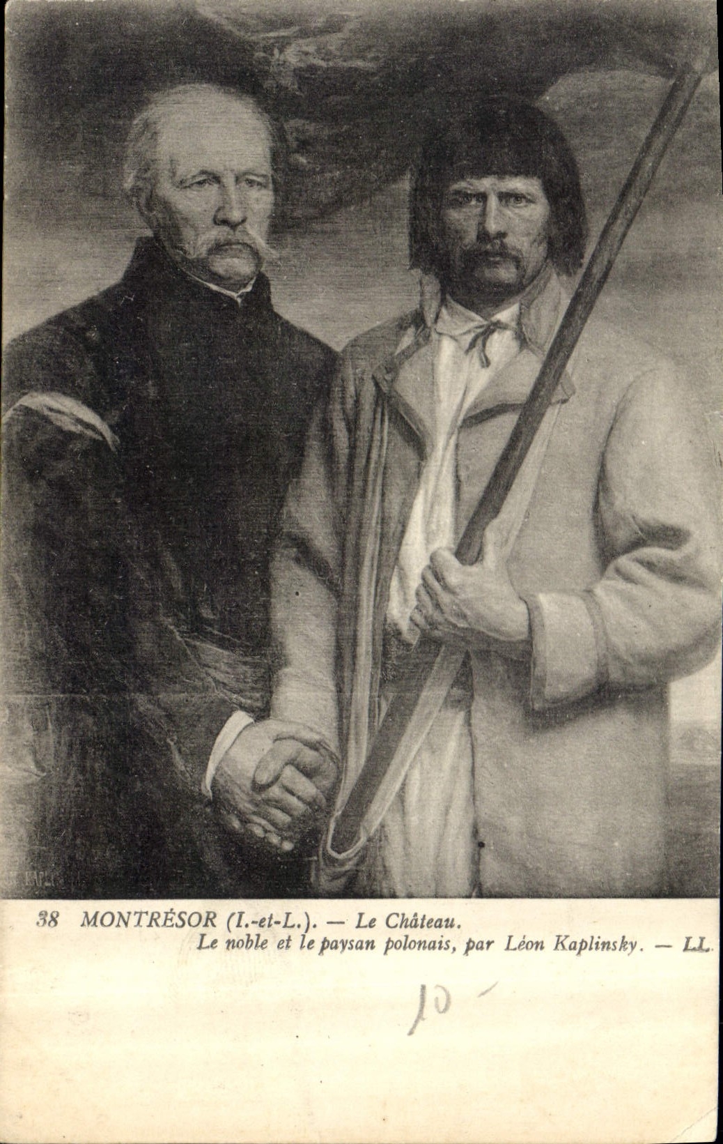 CPA Montresor L et L Le Chateau Le Noble et le paysan polonais par Leon Kaplinshy 