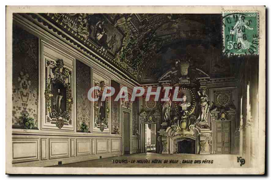 CPA Tours Le Nouvel Hotel de Ville Salle des Fetes 