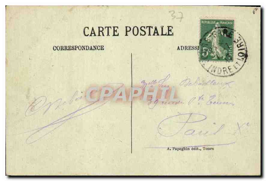 CPA Tours L et L La Loire Le Pont Bonaparte et la Vue generale Nord Ouest  — Rückseite