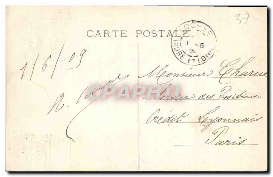 CPA Indre et Loire Loches L'Entree du Chateau Royal  — Rückseite