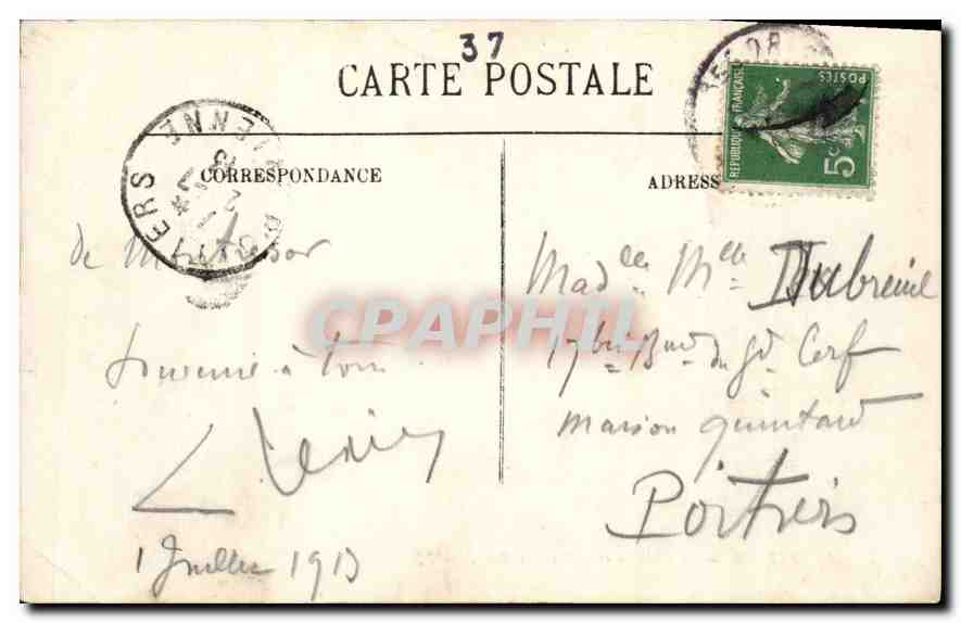 CPA Montresor Le Chateau et les Vieilles Tours  — Rückseite
