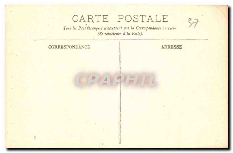CPA Loches La Collegiale Saint Ours Le Portail  — Rückseite