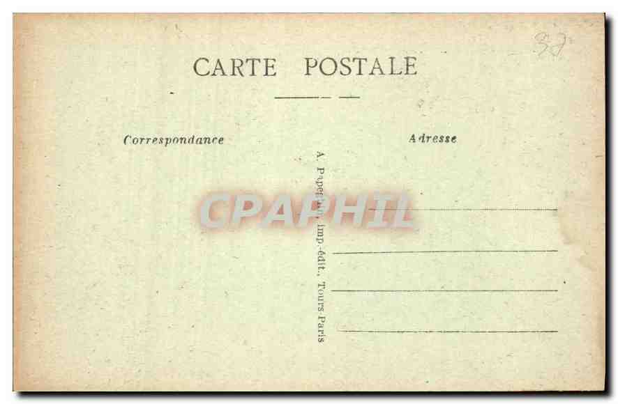 CPA Langeais L et L Le Chateau XV siecle et l'Eglise XI et XV siecles  — Verso