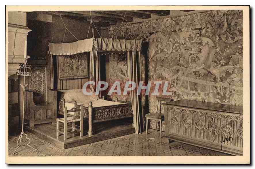 CPA Chateau de Langeais XV Chambre a Coucher Tapisserie du XV siecle 
