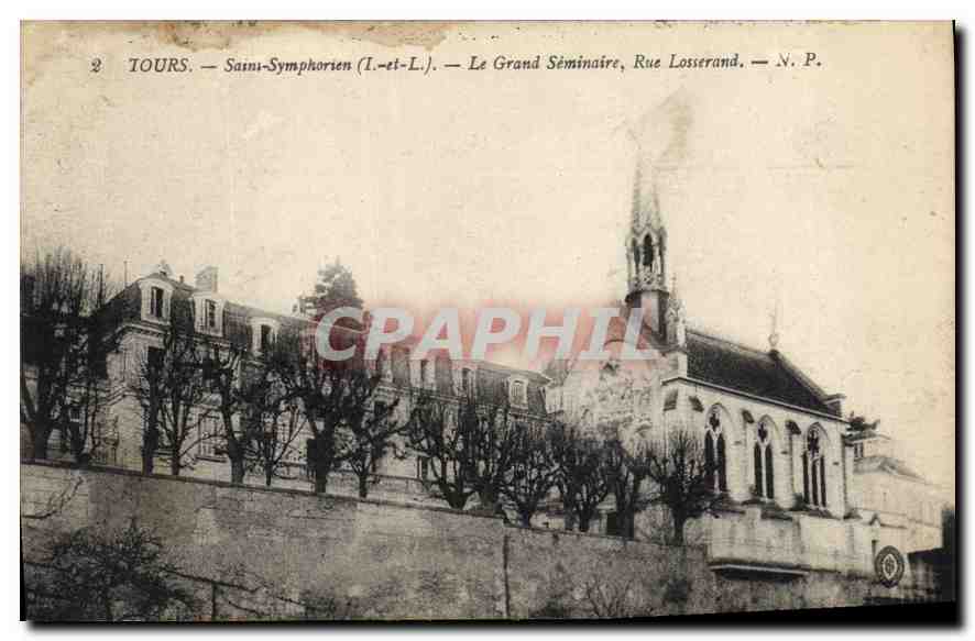 CPA Tours Saint Symphorien L et L Le Grand Seminaire Rue Losserand 