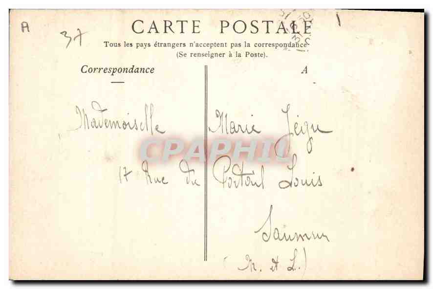 CPA Tours Jardin des Prebendes d'Od  — Verso