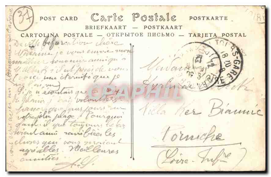 CPA Tours Vue generale  — Rückseite