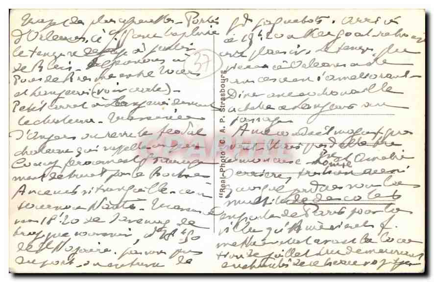 CPA Bati vers 1465 par ordre de Louis XI et de Jean Bourre Gouverneur de Langeais  — Rückseite