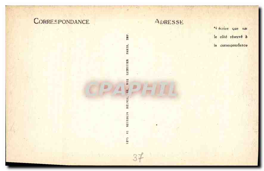 CPA Langeais Le Chateau La Facade interieure et l'Eglise  — Rückseite
