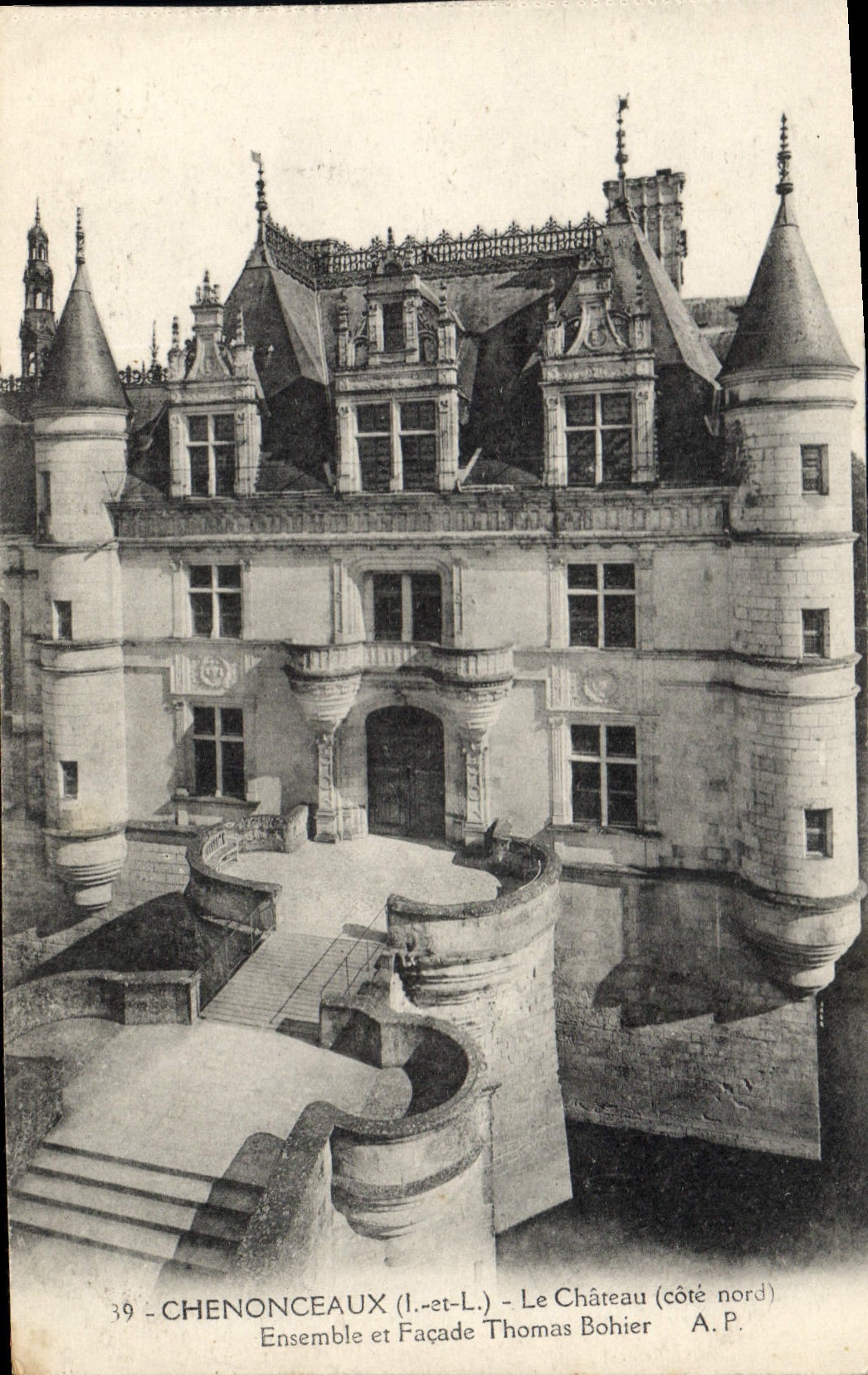 CPA Chenonceaux L et L Le Chateau Cote Nord Ensemble et Facade Thomas Bohier 