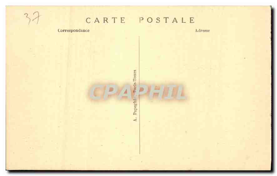 CPA Loches L et L Le Chateau Royal Mon Hist XII et XV et porte des Cordeliers  — Rückseite