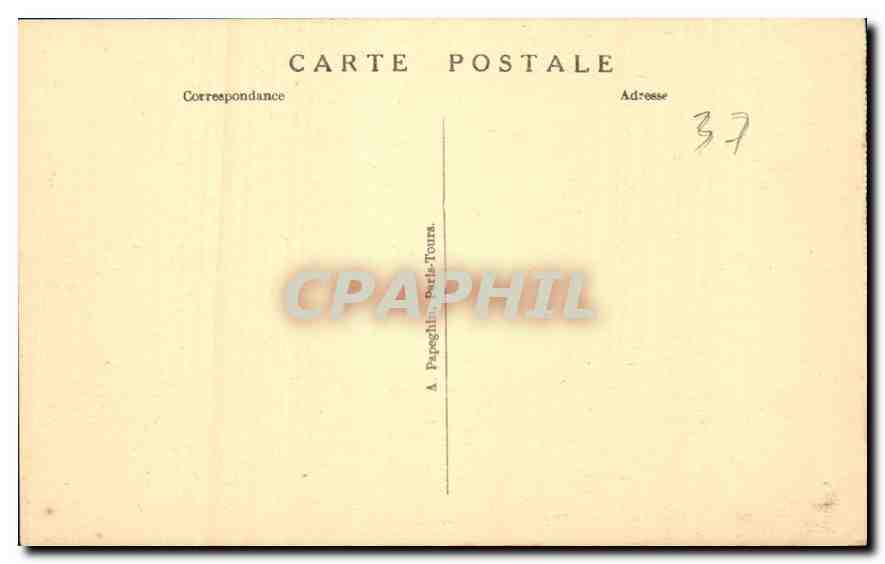 CPA Loches L et L Le Chateau Royal et la Porte des Cordeliers  — Rückseite