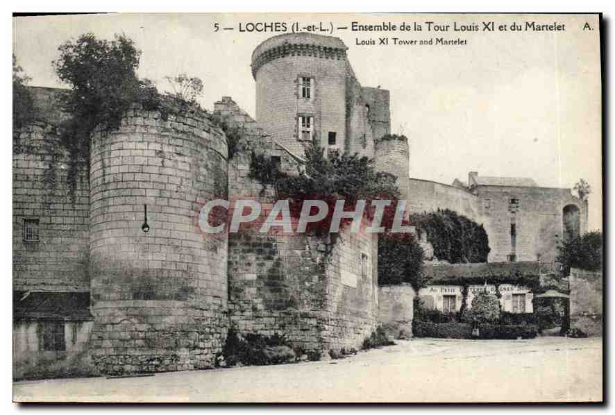 CPA Loches L et L Ensemble de la Tour Louis XI et du Martelet 