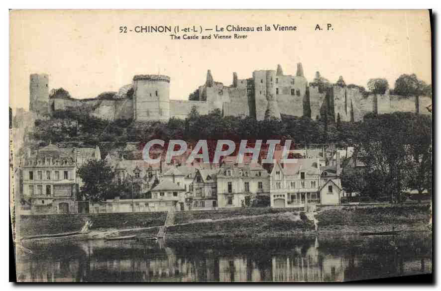 CPA Chinon L et L Le Chateau et la Vienne 
