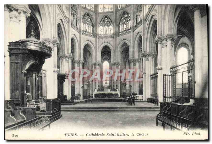 CPA Tours Cathedrale Saint Gatien le Choeur 