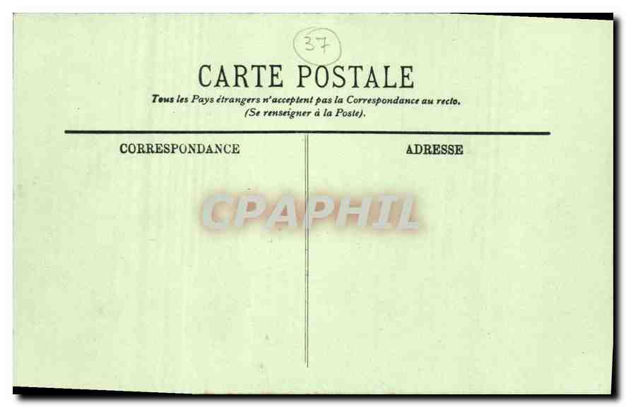 CPA Langeais Le Chateau les Jardins et le Pont Suspendu  — Verso