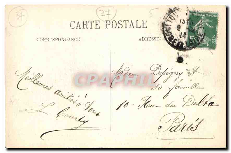 CPA Tours L et L La Cathedrale St Gatien Cote N E Tours du Transept nord et abside  — Rückseite