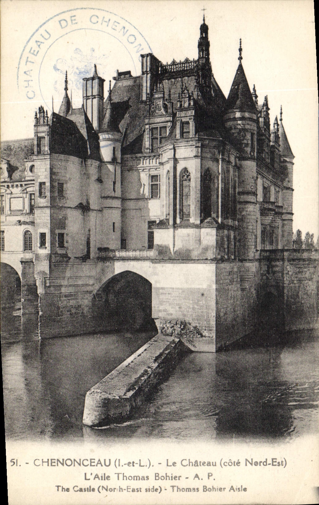 CPA Chenonceau I et L le Chateau Cote Nord Est l'Aile Thomas Bohier 