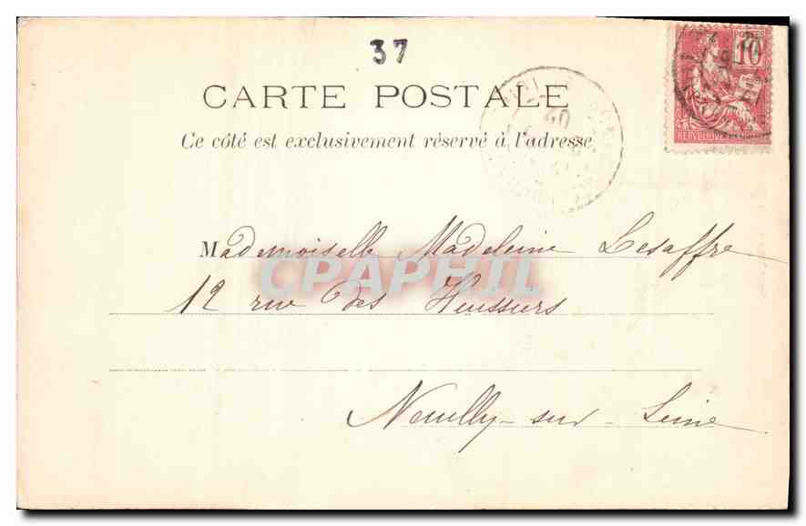 CPA Environs de Chateaurenault Chateau de l'Etoile  — Rückseite