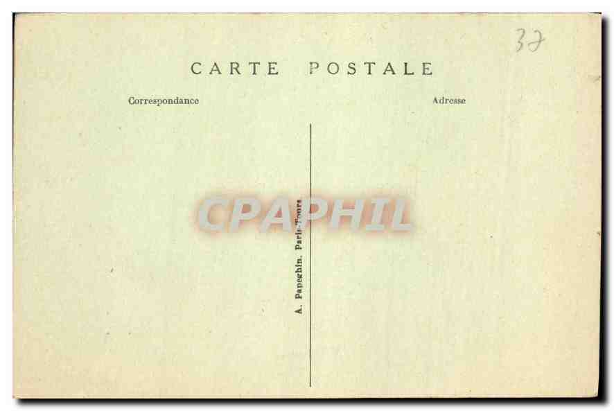 CPA Chenonceau I et L le Chateau Bas Relief de Goujon ornant Anciennement la Facade du Chateau  — Rückseite
