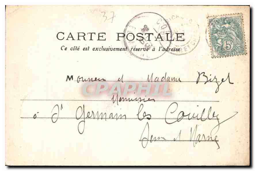 CPA Tours Abside de l'eglise St Etienne  — Rückseite