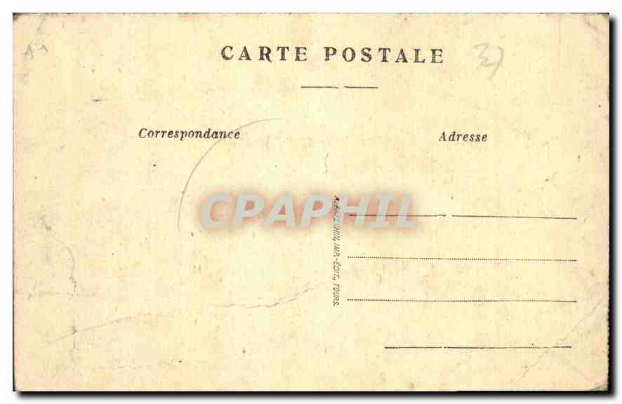 CPA Chenonceau I et L le Chateau la Galerie  — Rückseite
