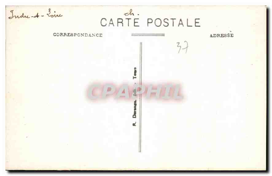 CPA Tours I et L la Tour Charlemagne XII et XIII S  — Rückseite