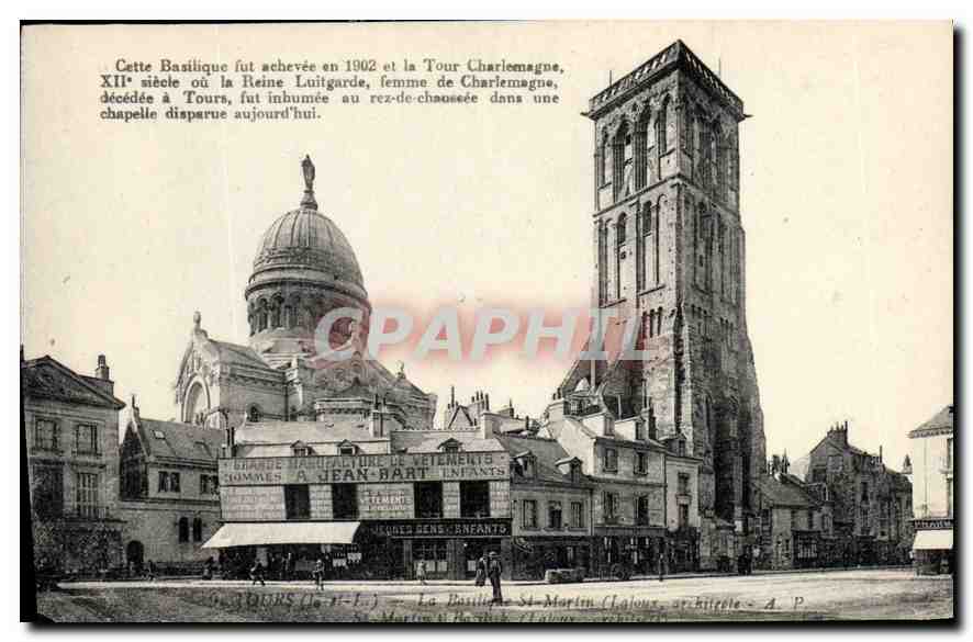 CPA Tours I et L la Basilique St Martin 