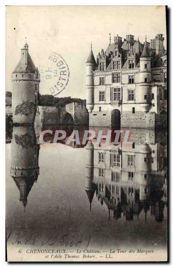 CPA Chenonceaux le Chateau la Tour des Marques et l'Aile Thomas Bohier 