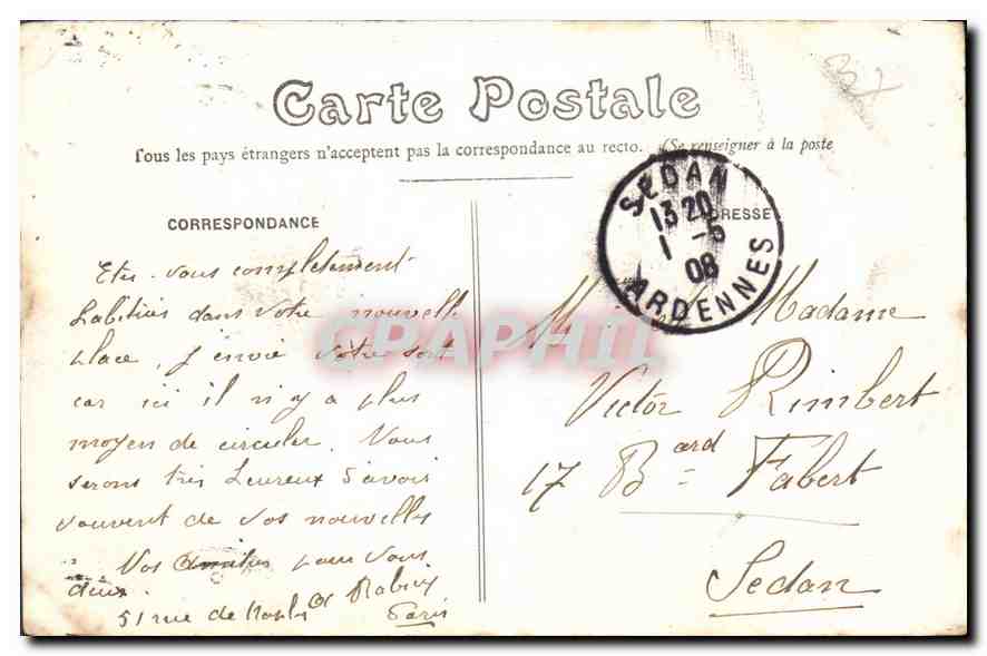 CPA Usse par Rigny I et L le Chateau vue generale  — Rückseite
