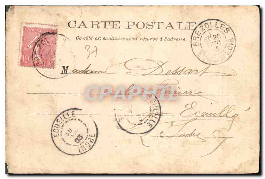 CPA Chambray Indre et Loire le Chateau  — Rückseite