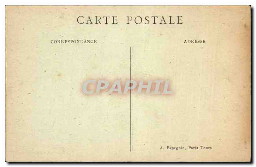 CPA Tours I et L Hotel de Ville le Vestibule  — Rückseite