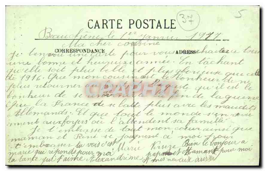 CPA Tours la Cathedrale Saint Gatien XII et XVI siecle fut Commencee en 1170 et achevee en 1547  — Rückseite