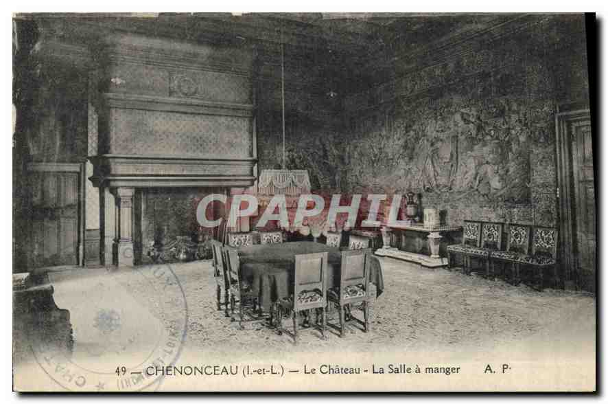 CPA Chenonceau I et L le Chateau la Salle a manger 