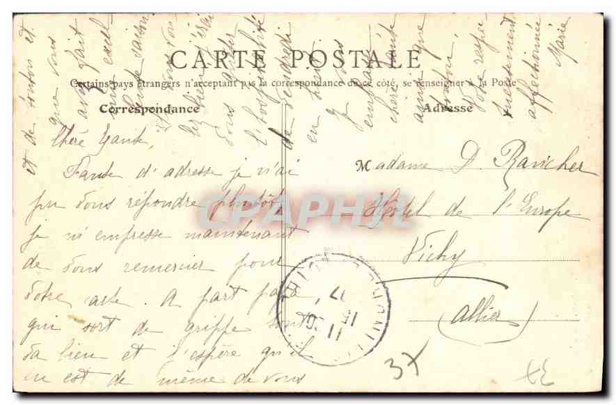CPA Loches I et L partie principale de l'ancien Donjon X siecle  — Rückseite
