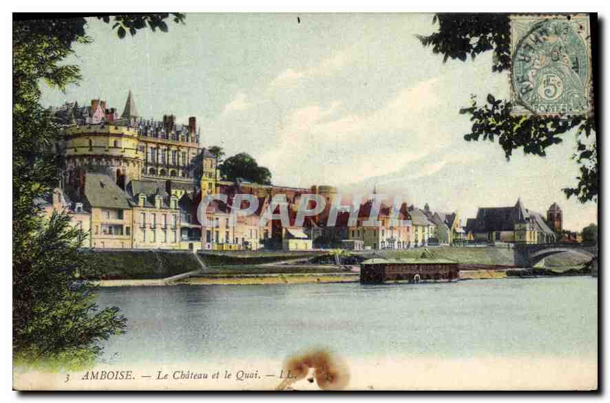 CPA Amboise le Chateau et le Quai 