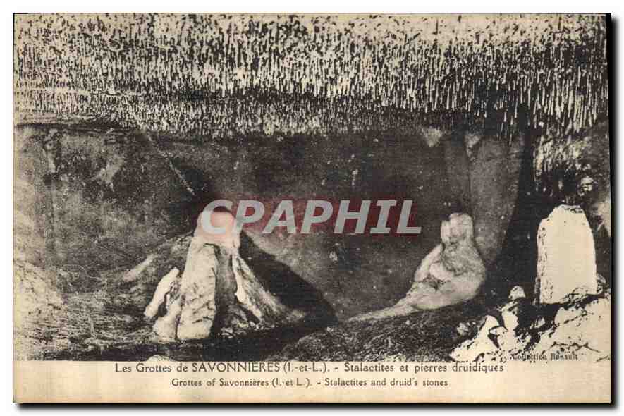 CPA Les Grottes de Savonnieres I et L Stalactites et Pierre druidiques 